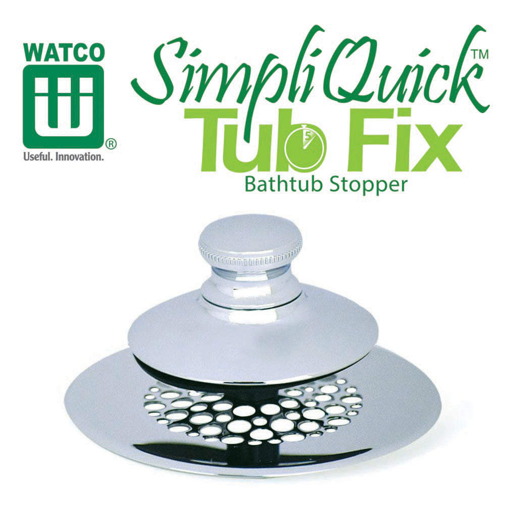 Watco SimpliQuick Tub Fix Push Pull Bathtub Stopper - Chrome