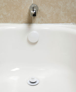 Watco SimpliQuick Tub Fix White Finish Push Pull Composite Bathtub Stopper