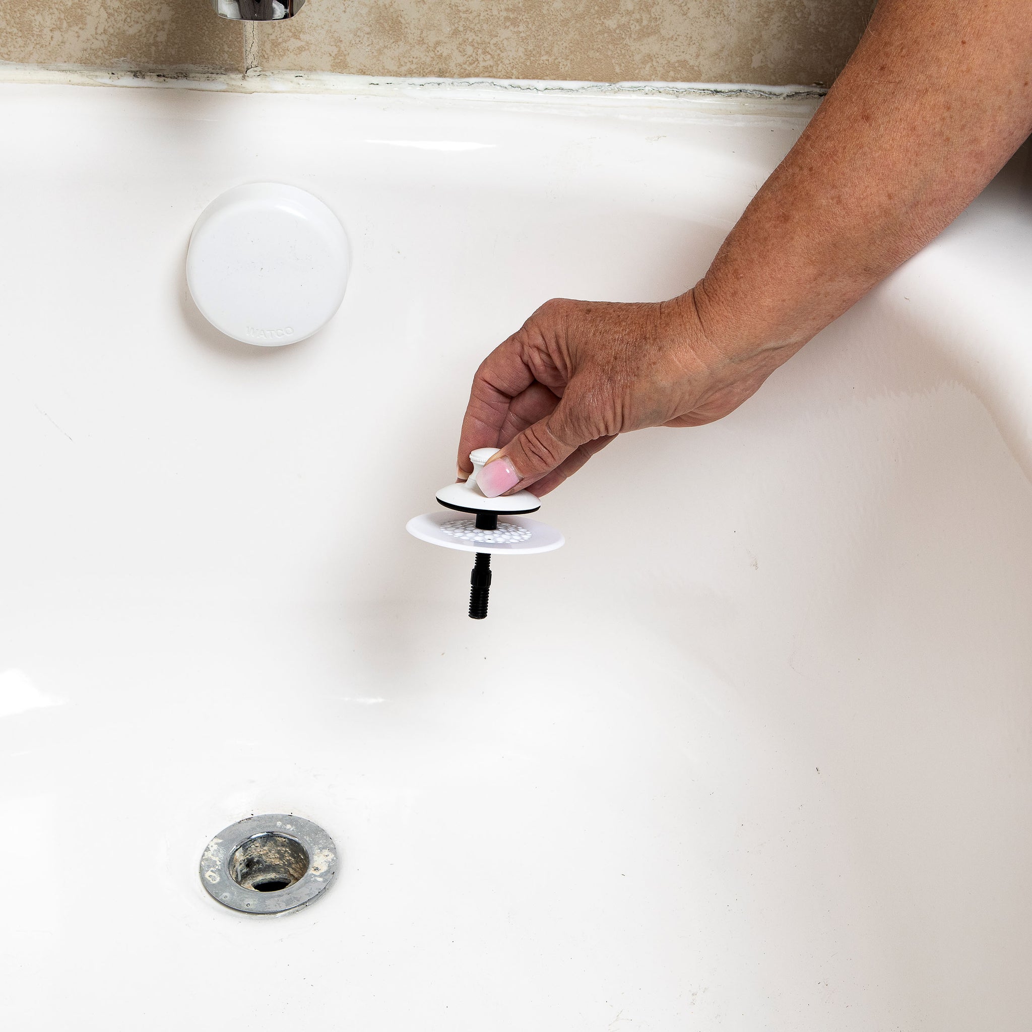 Watco SimpliQuick Tub Fix Push Pull Bathtub Stopper - Bronze
